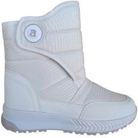 Resim Cırtlı Kadın Kar Botu Beyaz-beyaz Beyaz 