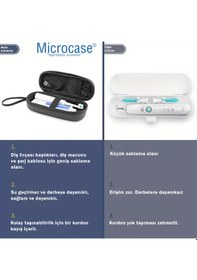 Resim Microcase Şarjlı Diş Fırçaları İçin Askılıklı Seyahat Saklama Çantası Koruma Kabı Kutusu Al5434 Siyah 