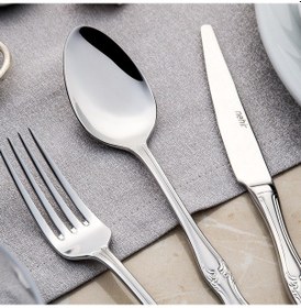 Resim Nehir 89 Parça Lalezar Sade Kutulu Çatal Kaşık Bıçak Seti 