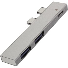 Resim Techmaster Macbook Pro Air Için 2x Usb 3.0 Type-c Şarj Hub Adaptör Çevirici 