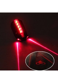 Resim 2 Lazer 5 Led Arka Bisiklet Kuyruk Işık Siyah 