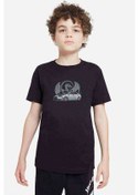 Resim Evo Baskılı Unisex Çocuk Siyah T-Shirt 