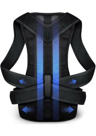 Resim Ayarlanabilir Sırt Ve Bel Duruş Düzeltici Korse Unisex Postür Korsesi Dik Duruş Korsesi Standart 