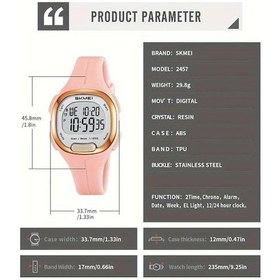 Resim Sunshine022 Skmeı Siyah Spor Kronograf Unisex Digital Sağlam Kol Tarih Göstergeli Diğer 