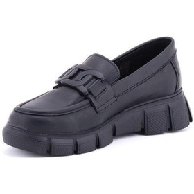 Resim Mammamia D24ya-3430 Hafif Taban Kadın Deri Loafer Ayakkabı Bej 