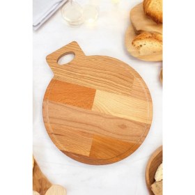 Resim 30X30 cm Kayın Ağacı Kesme Tahtası, Çok Yönlü ve Doğal Kullanım 