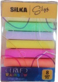 Resim Silkar Silka Curved Rainbow 8'li Silgi Hızlı Teslimat 
