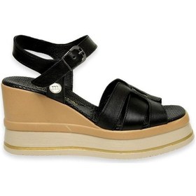 Resim Mammamia D24ys-1535 Dolgu Topuk Deri Kadın Sandalet 001 