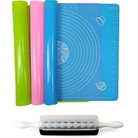 Resim Kitchen Design Lab 2'li Set 45x65 cm Silikon Hamur Açma Matı ve 9 Bıçaklı Mantımatik 