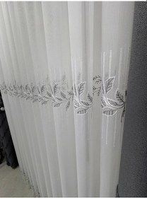 Resim Nivemeshome Eylülzade Gümüş Detay 1/3 Pileli Tül Perde Apm 200x280 