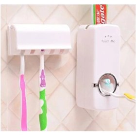 Resim Tineke Diş Macunu Sıkacağı Ve 5'li Diş Fırçalığı Macun Sıkıcı Diş Fırçası Tutucu Çok Renkli 