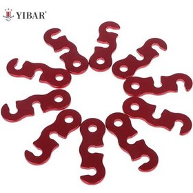Resim Lasonstiges 10 Adet Alüminyum Alaşımlı Hızlı Bırakma Çadır Halat Fişleri Açık Kamp Barınağı Tente Rüzgar Halat Ayarlayıcı Çadır Halat Gergileri 
