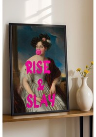 Resim Queen Pauline Of Württemberg Çerçeveli Tablo Rise And Slay Eğlenceli Klasik Sanat Tablosu Altered Art 