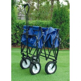 Resim Bahçem Katlanabilir 4 Tekerlekli Bahçe Arabası Deluxe Mavi 