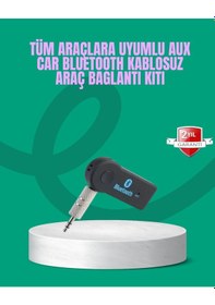 Resim Northcity Taşınabilir Bluetooth Aux Araç Müzik Ve Konuşma Kiti - Kablosuz Bağlantı, Şarj Edilebilir Batarya 