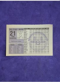 Resim 21 Ekim 2002 Takvim Yaprağı - Nostalji Koleksiyonluk Takvim Yaprağı A 