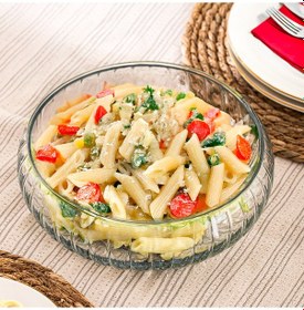 Resim Porsima Ryg7045 El Yapımı Büyük Boy Cam Salata Kasesi Şeffaf 