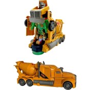 Resim Robota Dönüşen Sesli Işıklı Çarpıp Dönen Oyuncak Beton Mikseri 21CM 