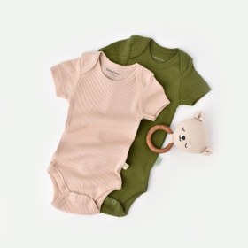 Resim BabyCosy Organik Kısa Kollu Çıtçıtlı Yazlık 2li Erkek Bebek Atlet Zıbın 