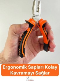 Resim Svein Mini Takı Bijuteri Seti Dayanıklı Kesme Kıvırma Pense Yan Keski Karga Burun Hobi Alet Takımı 3'lü 