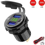 Resim Yaoiler63w Alüminyum Araç Şarj Cihazı Hızlı Şarj Pd Qc3.0 Çift Port Usb C 12v/24v Otomobil Tekne Motosiklet Rsadistribütör Garantili 