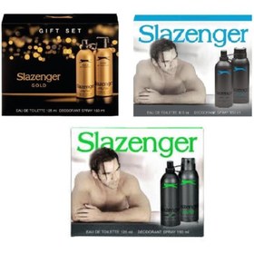 Resim Slazenger Active Sport Yeşil Mavi Gold EDT+DEO 125ml X 3'lü Set 
