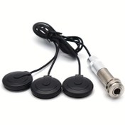 Resim Akustik Gitar, Ukulele, Mandolin, Banjo için Evrensel Pickup 3 Başlıklı Piezo Dönüştürücü Siyah 