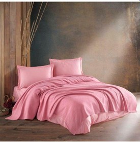 Resim Kristal Pike Takımı Düz Boya Gül Kurusu Tek Kişilik 