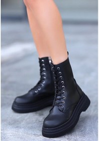 Resim Biçomi Roxan Siyah Cilt Bağcıklı Bot Çok Renkli 