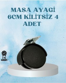 Resim Flzdgnkr Kilitsiz Mobilya Tekerleği 6 Cm 4 Adet Dalı Tasarım 