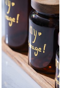 Resim Acar Pierre Akasya Kapaklı Kavanoz Seti Kahverengi 