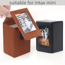 Resim 3 İnç Fotoğraf Depolama Kutusu, Intax Mini için Uygun Yüksek Kaliteli Fotoğraf Gösterim Organizatörü Fotoğraf Tutucu Albüm Çerçevesi Büyük Kapasiteli Flip Kapak Manyetik Emme Depolama Kutusu Oyun Kartları Kart Fotoğraf Depolama Kutusu 