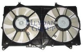Resim Toyota Camry 2001 2004 Radyatör Ve Klima Fan Davlumbazı Çiftli Komple (9+7 Kanat) 16363-0A180 