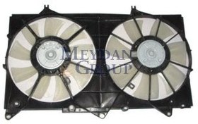 Resim Toyota Camry 2001 2004 Radyatör Ve Klima Fan Davlumbazı Çiftli Komple (9+7 Kanat) 16363-0A180 