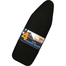 Resim Normadia Siyah Ütü Masası Kılıfı, Keçeli Süngerli, Lastikli, Ayarlanabilir 55X135 cm 