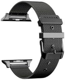 Resim Apple Watch 42 Mm Uyumlu Kayış Metal Milano Delikli Paslanmaz Kordon 