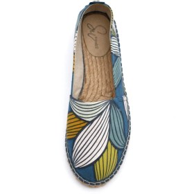 Resim Su Espadril Artsy Mavi Kadın Düz Espadril 