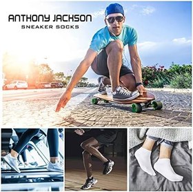 Resim Anthony Jackson 10'lu Kutu BAMBU Premium Dikişsiz Bay - Bayan Sneaker Çorap 