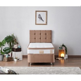 Resim Nironyatak Niron Latte 100X200 Cm Tek Kişilik Yatak Baza Başlık Seti - Sert 