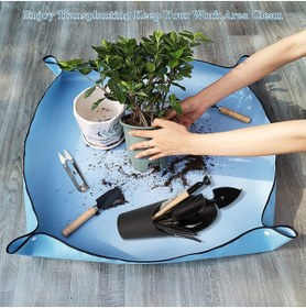 Resim Hype Store Çiçek saksı toprağı aktarımı için su geçirmez ped 50x50 cm 1 adet mavi 