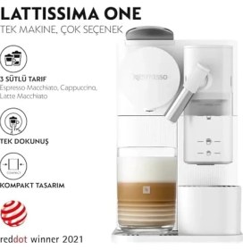 Resim Esmo Home Nespresso F121 Latissima One Süt Çözümlü Kahve Makinesi,beyaz 