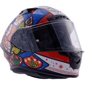 Resim Agv Zeus Zs-826 Bk6 Motosiklet Kaskı Mavi - Siyah 