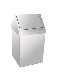 Resim Palex Krom Çatı Kapaklı Çöp Kovası 54 Lt 