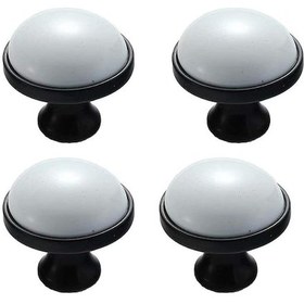 Resim 4'lü Seramik Kapı Kolu Seti, Kapı, Çekmece Ve Dolap İçin, Vintage Şık Stil, Dolap/çekmece Kolu, Beyaz Porselen 