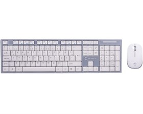 Resim Everest KM6063 Kablosuz Q Multimedia Klavye ve Mouse Set Beyaz 