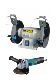 Resim STANWER Turbo Motorlu 3600vf Çark Motoru Zımpara Balta Bıçak Bileme Makinesi 125 mm 