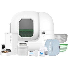 Resim Petkit Pura Max 2 Akıllı Kedi Tuvaleti, Yumshare Solo Kameralı Akıllı Mama Kabı, Eversweet Solo Se Su Pınarı Ve Aksesuar Paketi 