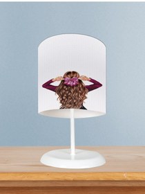 Resim Mekta Home Bebek Ve Çocuk Odası Tatlı Prenses Kız Desenli Abajur 