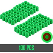 Resim Xiyu Shop 100 Adet-Yeşil Stil Adet Lastik Valf Kapakları Siyah, O Lastik Halkalı, Otomobiller Için Evrensel Gövde Kapakları Bisiklet ve Bisiklet, Kamyonlar, Motosikletler (Yurt Dışından) 