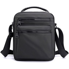 Resim Erkek Oxford Kumaş Spor Crossbody Omuz Çantası Siyah 